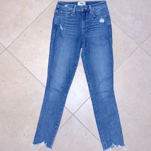 PAIGE, Hoxton ankle skinny, size 26 distressed & frayed hem🧡